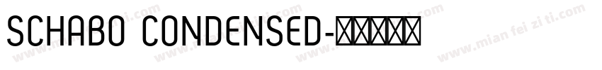 SCHABO CONDENSED字体转换